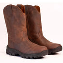 Bota Texana Cano Médio Café Sem Forro Masculino + Palmilha Especial de Alto Conforto de Brinde