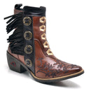 Botina Feminina Semi Cromo Telha