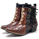 Botina Feminina Semi Cromo Telha