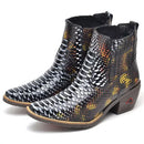 Botina Texana Feminina Jacaré Colorido