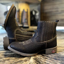 Botina Texana Inspiração Couro Tilapia em Couro Legitimo Bovino