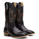Bota Texana Salto Carrapeta Preta Masculino