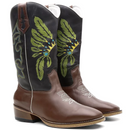 Bota Texana Salto Carrapeta Verde Masculino