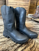 Bota Texana Cano Médio Preta Sem Forro Impermeavel Masculino