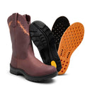 Bota Texana Arame Laranja Masculino + Palmilha Especial de Alto Conforto de Brinde