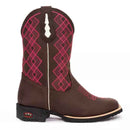 Bota Texana Feminina Ximena Bico Quadrado