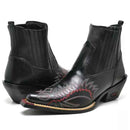 Bota Texana Cano Curto Bico Fino Sierra Bordado Na Gaspea Masculino