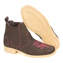 Botina Feminina de Elástico em Couro Marrom